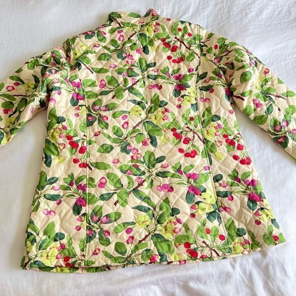 Darling Horse Quilted Jacket Cherry blossom Novelty print size L - Picture 2 of 6